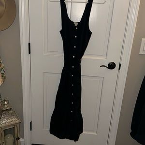 J Crew navy blue linen dress.